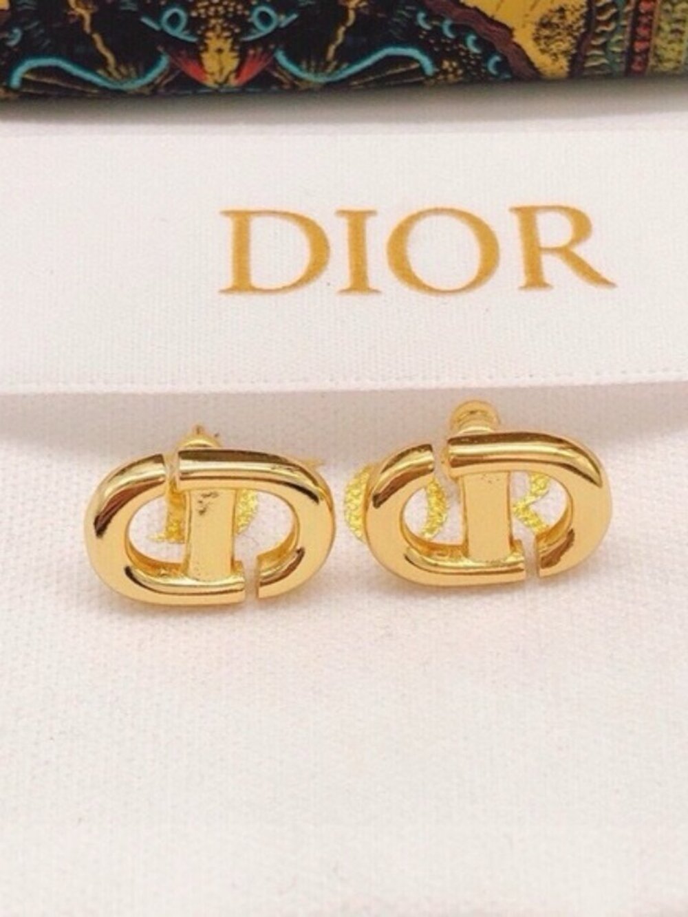 Dior stud earrings
